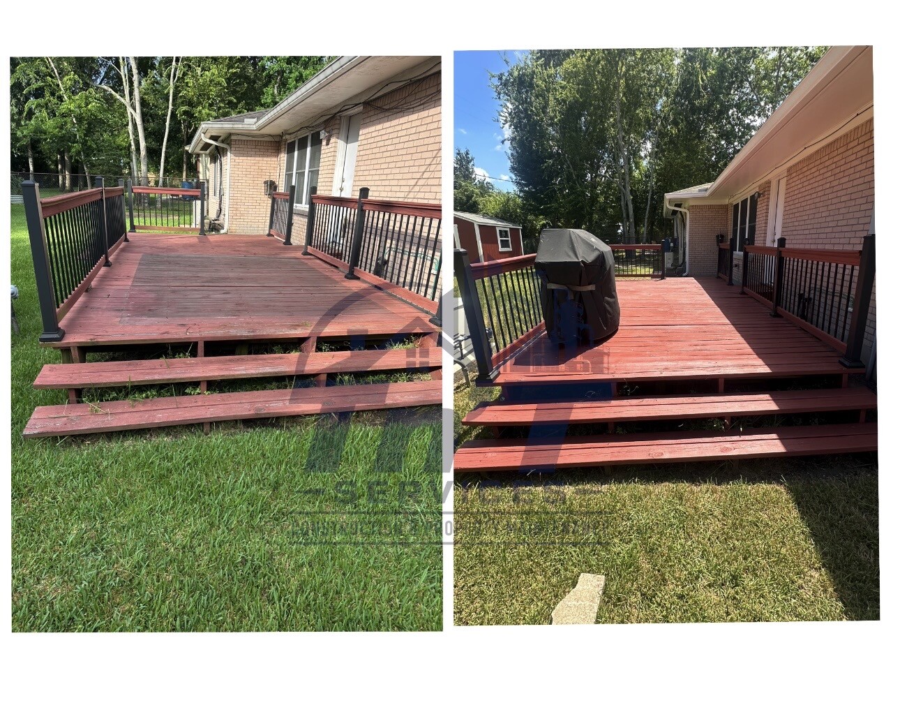 Deck Repainting & Restoration before and after