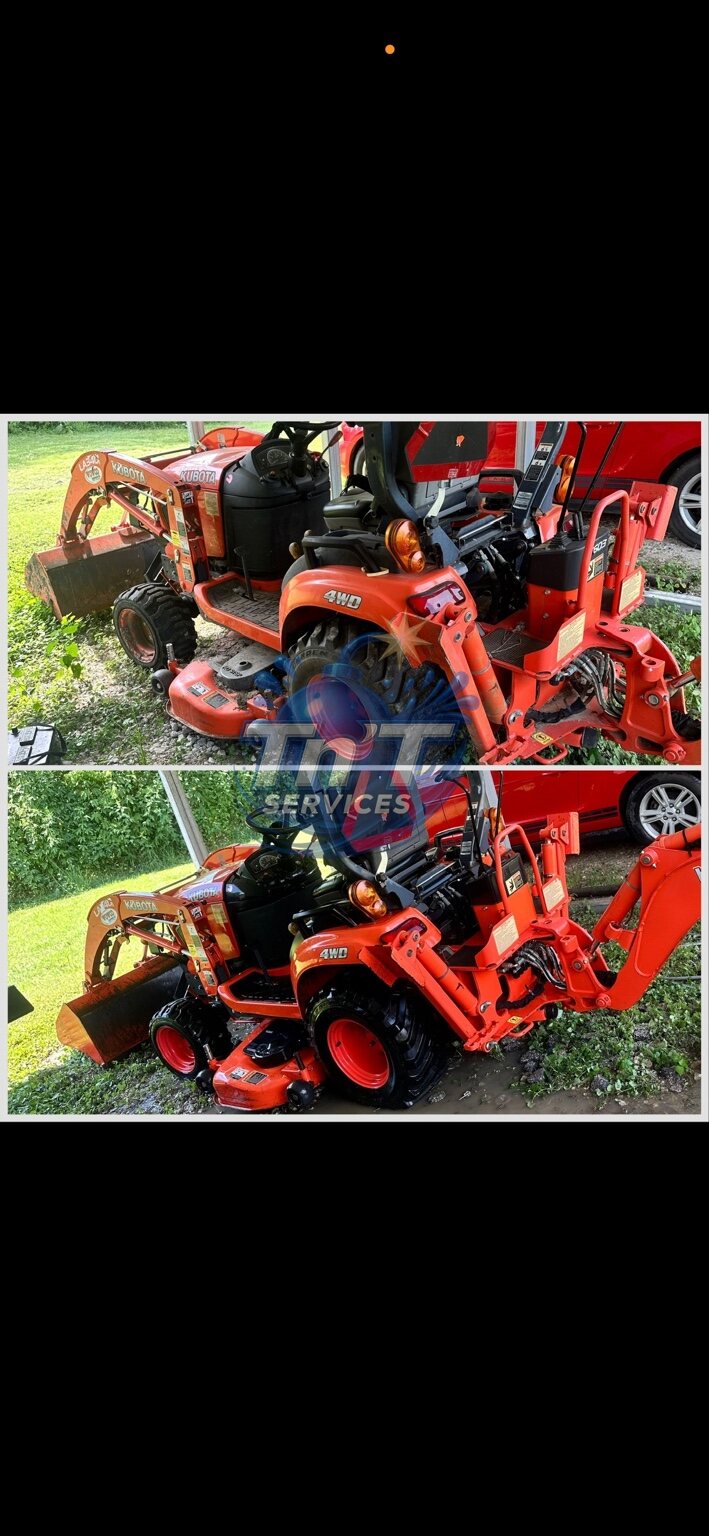 Tractor & Loader Detailing before and after